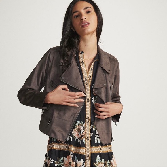 Anthropologie Jackets & Blazers - NWT Anthropologie/Hutch Faux Suede Moto Jacket, Size L